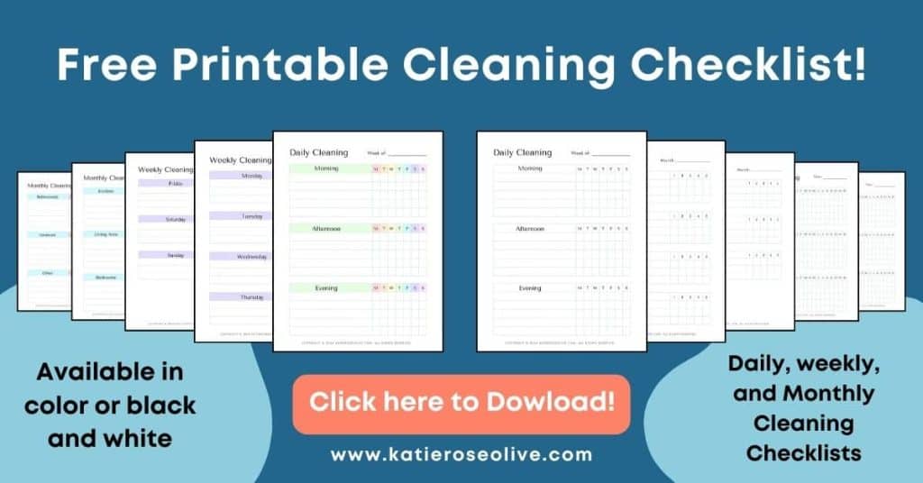 Click here to get your Free Cleaning Checklist.