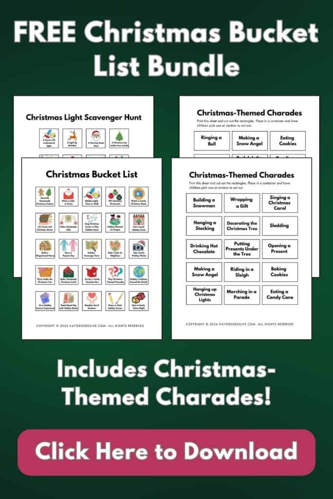 Click here for your Christmas Bucket List Freebie