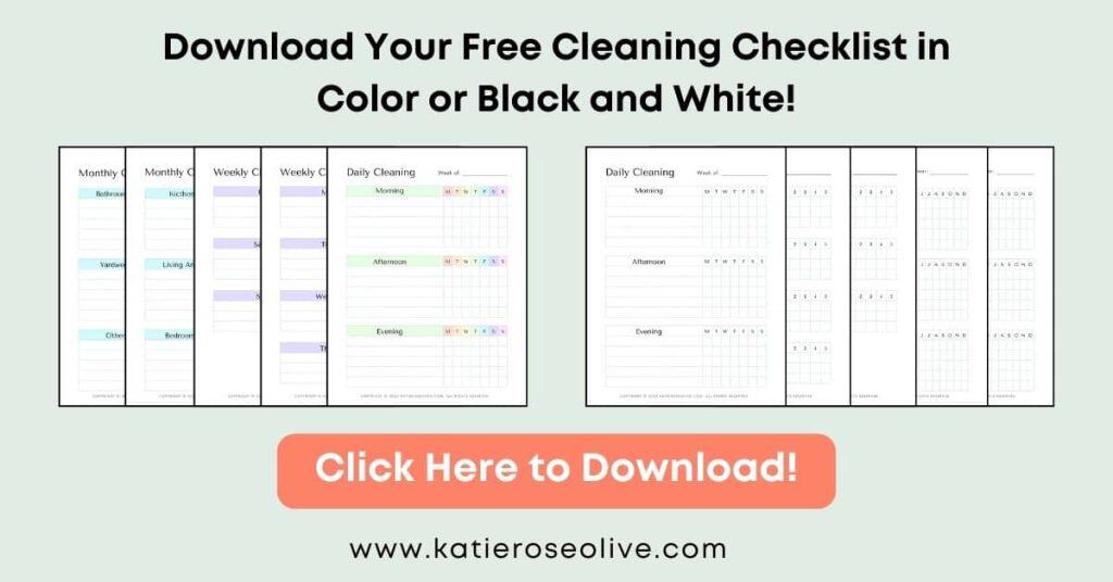 Click here to download your free Cleaning Checklist.
